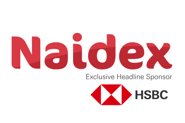 Naidex logo, partner